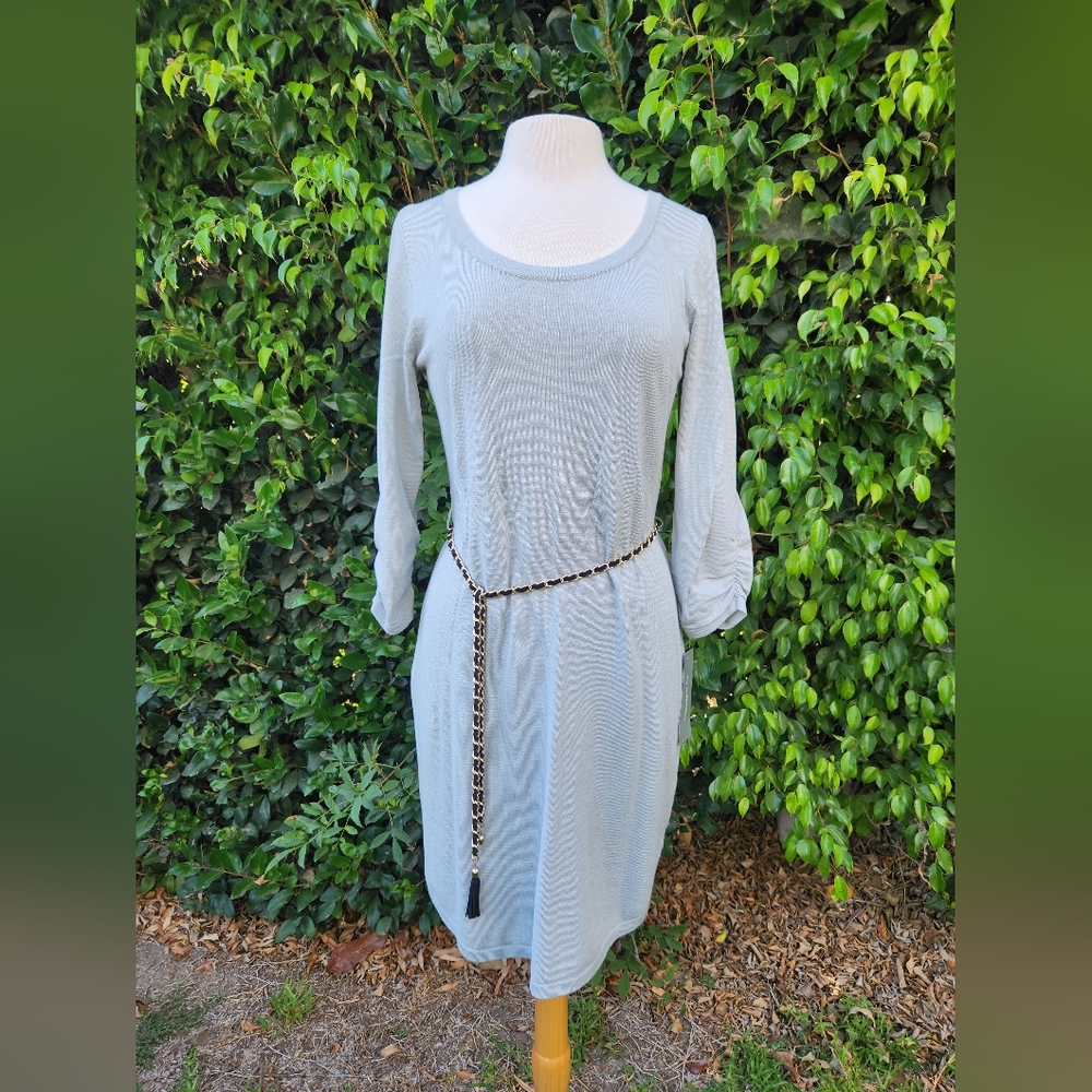 NY Collection Powder Blue Midi Dress NWT
